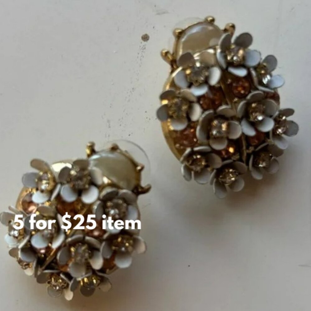 Betsy Johnson Ladybug Gold Earrings